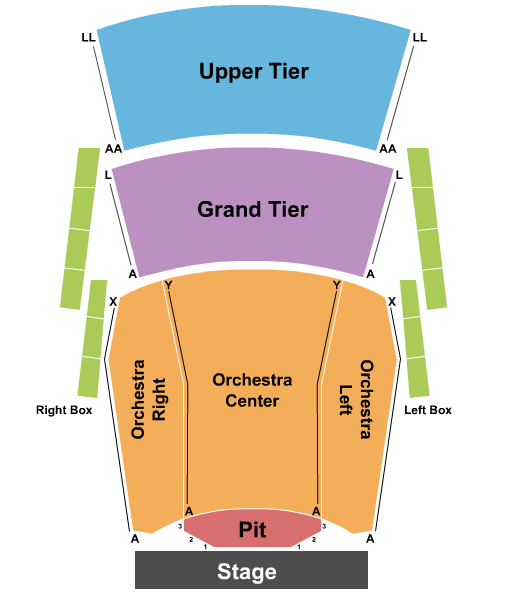 Robinson Center Performance Hall Wicked Seating Chart